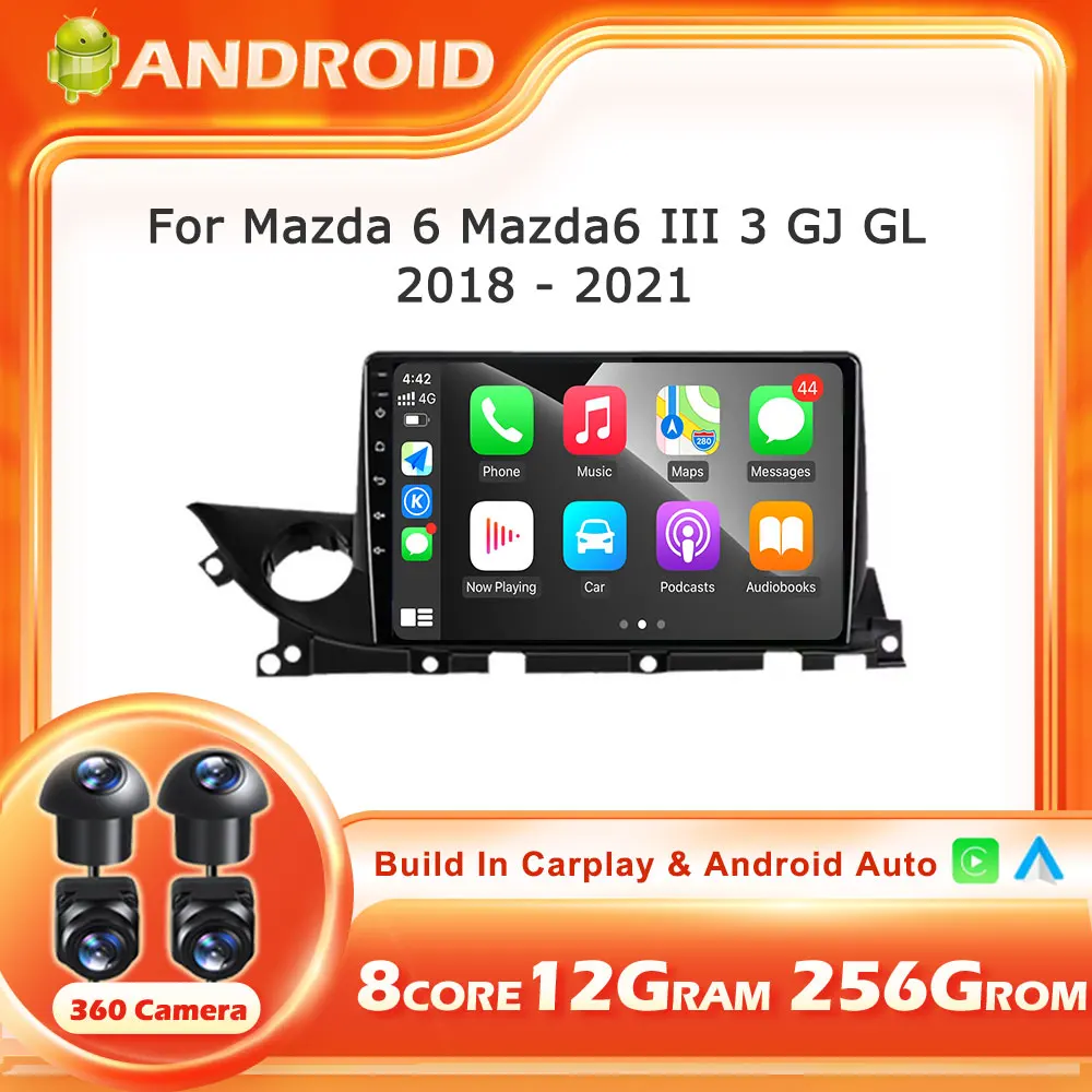 

Android 14 For Mazda 6 Mazda6 III 3 GJ GL ATENZA 2018 2019 2020 2021 Carplay Auto Car Radio Stereo Multimedia Player Head Unit
