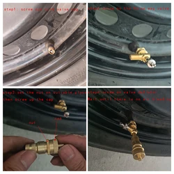 TPMS Valve Tee Adapter Pure Copper Motorcycle 3-Way Valve Stem Port 3-way Tire Pressure Gauge Connector Car Tire Accessories