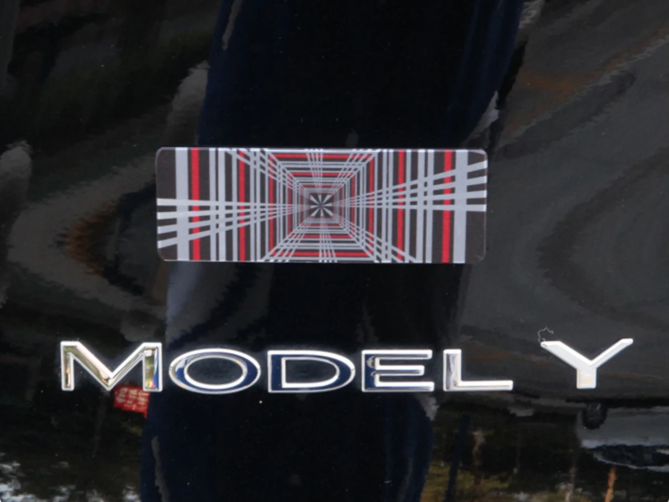 2022 Plaid Logo adesivi Tag coda Plaid Logo griglia auto metallo lettera coda Tag adesivo per Tesla modello 3 Y S X accessori auto