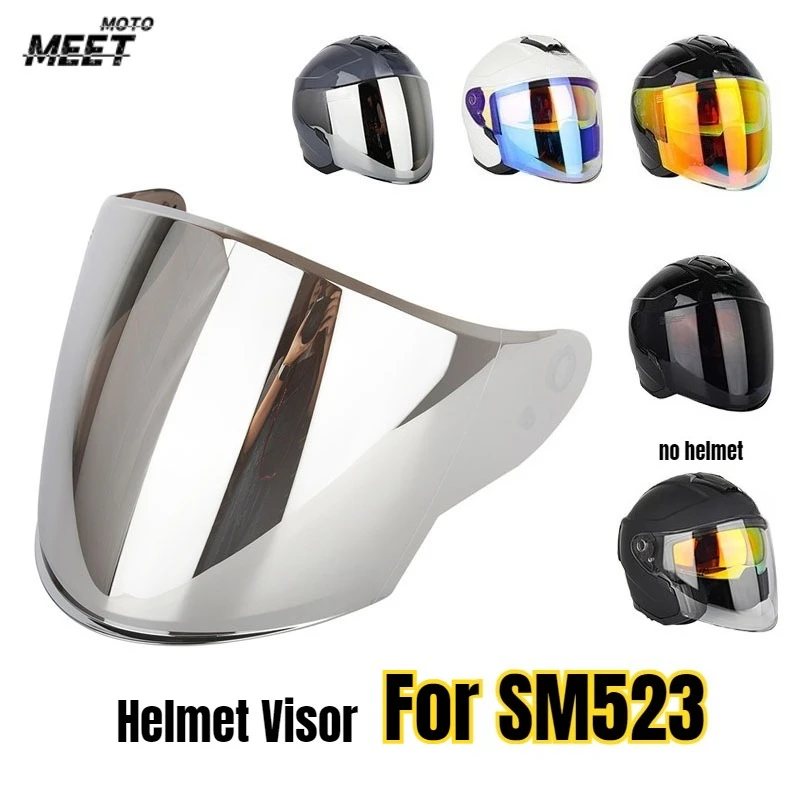 

For SM523 Casque Moto Motorcycle Helmet Visor Anti-UV PC Visor Lens Model Clear Smoke Dark Replacement Visor Visera Casco Moto