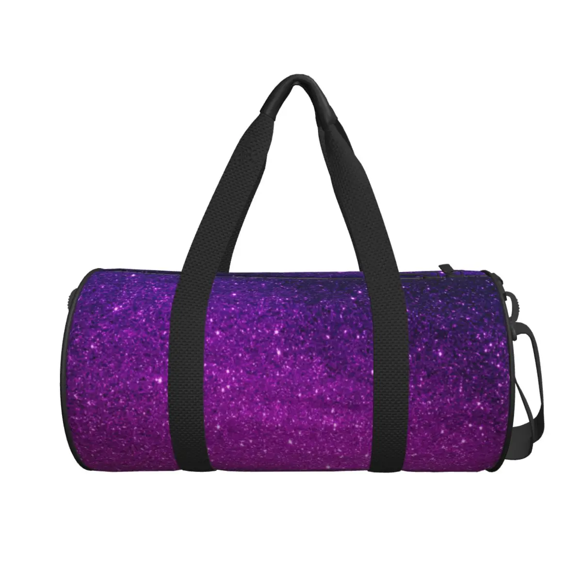 Borsa da palestra Borsa sportiva con stampa Ombre glitterata Accessori da palestra Borsa stampata Oxford da uomo viola magica Borsa da fitness per