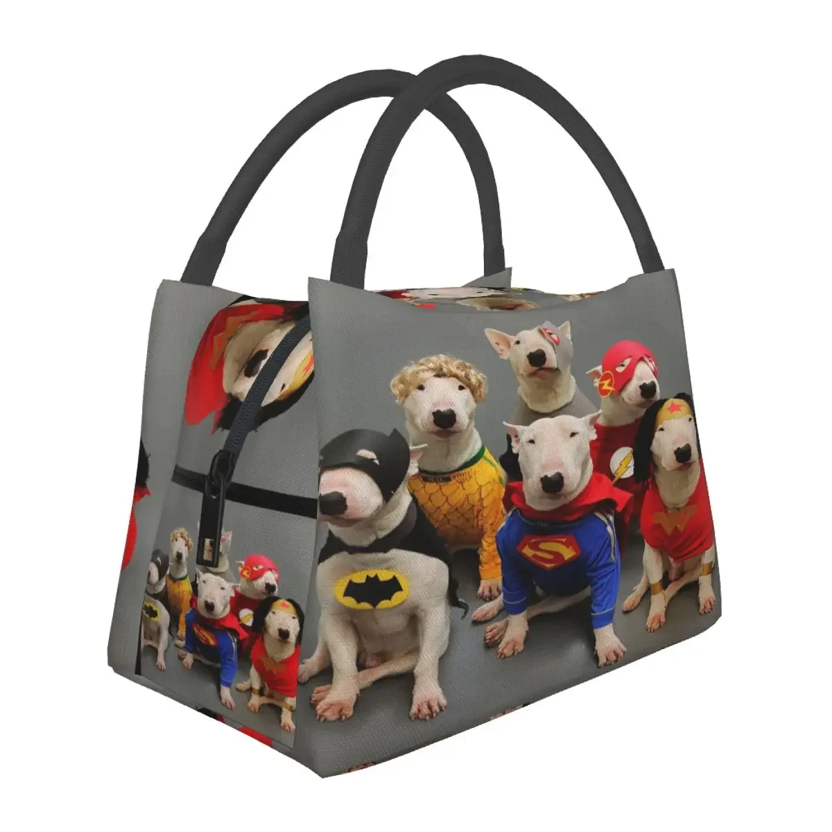 Bull Terrier Pet Dog Lunch Bags Cooler Warm Insulated Lunch Box Picnic Camping Work Travel Bags