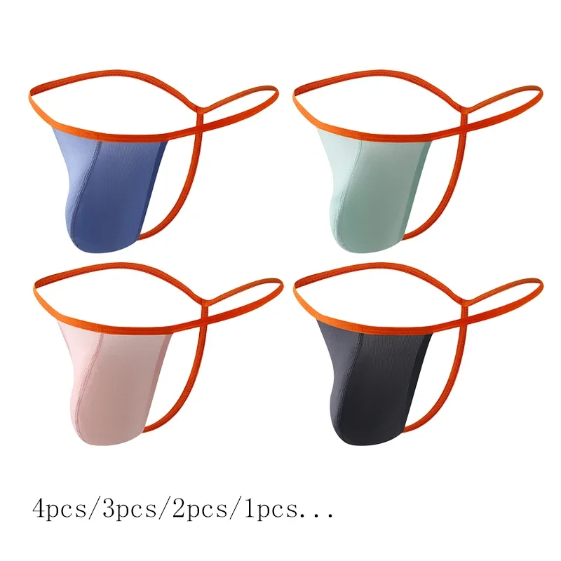 

Мужские прозрачные стринги с низкой посадкой и поддерживающим кармашком из дышащей ткани для комфортной посадки