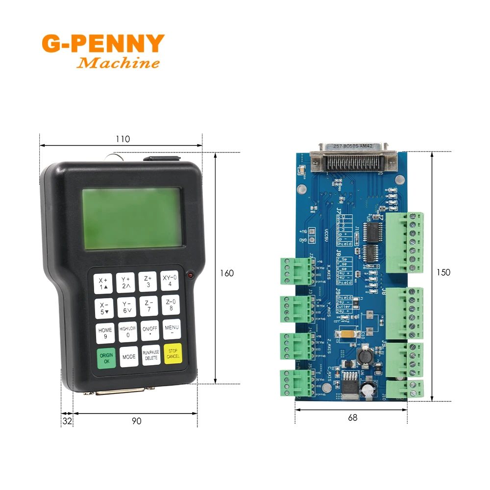 Free Shipping! DSP 0501 Controller 3 axes handle controller English Version CNC router remote