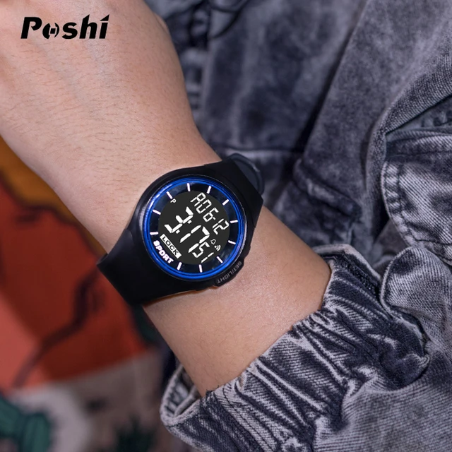 Poshi Waterproof Digital Watch Luxury Luminous Clock Countdown Stopwatch Sport Men s Wrist Watches Top Brand 2023 New Wristwatch Digital Wristwatches AliExpress