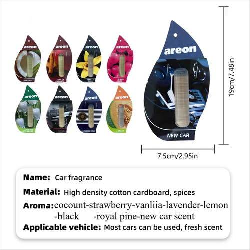 Imagen 2 del producto Ambientador de aire para coche, fragancia de té Natural, colgante montado en vehículo, fragancia de vainilla, accesorio Interior de coche en forma de gota de agua