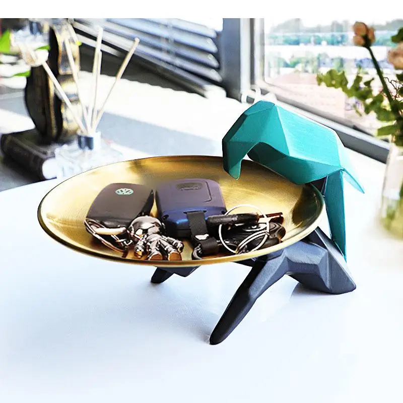 Abstrakte Vogeltabletts, dekorative Vögel, Aufbewahrung, Ornamente, Schreibtisch, Dessertschale, Obsttablett, minimalistischer Stil, Wohnzimmer-Dekoration