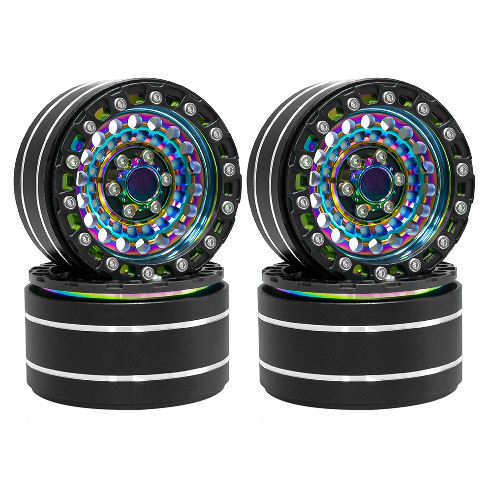 

LJFRC 4 шт. 1,9-дюймовые 12-миллиметровые диски из металлического сплава для осевого SCX10 II III Traxxas TRX4 TRX6 MJX H12Y Redcat FCX10 для 1/10 гусеничного радиоуправляемого автомобиля