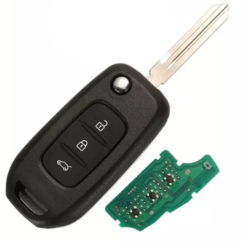 A99F-3 Buttons Folding Car Remote Control Key For Renault Megane 3 NSN14 Key Blade PCF7961M 4A Chip 433Mhz