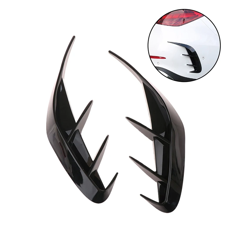 

2Pcs Universal Car Rear Bumper Lip Spoiler Air Vent Outlet Cover Trim