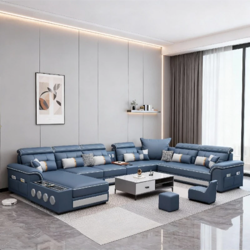 Cat scratch cloth U-shaped large combination intelligent multi-functional fabric sofa