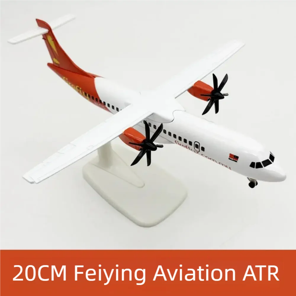 20cm Firefly ATR Airlines Miniature Aircraft Die-Cast Metal Simulation Toy Plane With Propellers For Adults Home Office Decor