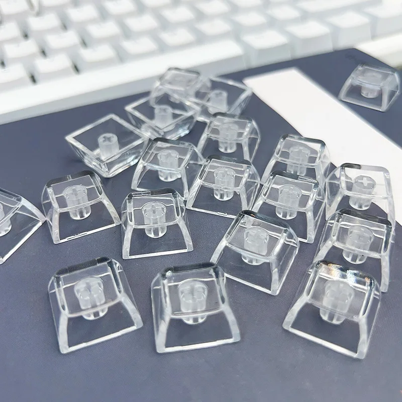 

118pcs Transparent PC Keycap XDA Highly Transparent Crystal Keycap Mechanical Keyboard Cross Hole Decompression Keycap