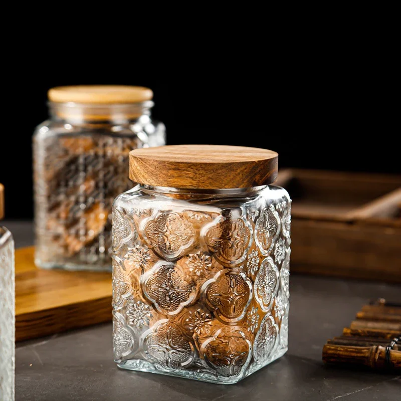 Airtight Containers for Food Mason Jar Transparent Boxes for Storage Box Glass Jars With Lids Sealed Pots Useful Things Kitchen