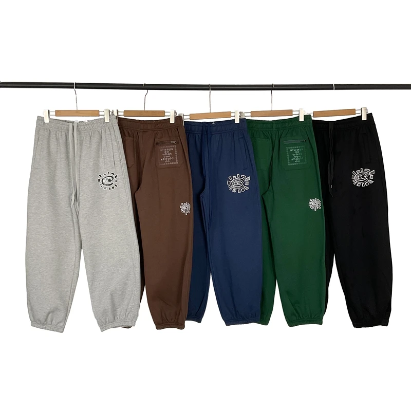 

ADWYSD Fce Lined Dstring Sweatpants High Loose Casual Men's Long Pants Early Autumn Faion Trendy Geometric Pattern