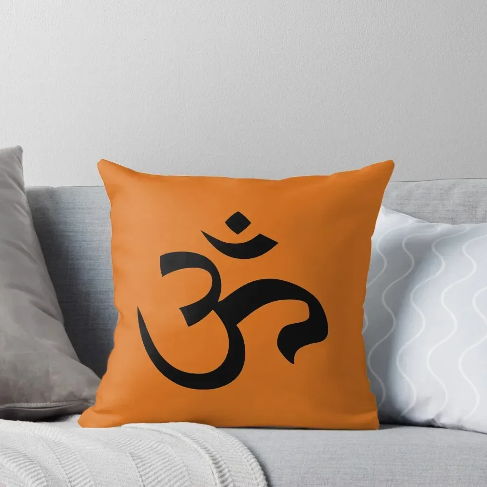 ohm mantra om yoga indian symbol Throw Pillow ornamental pillows for living room luxury home accessories pillow