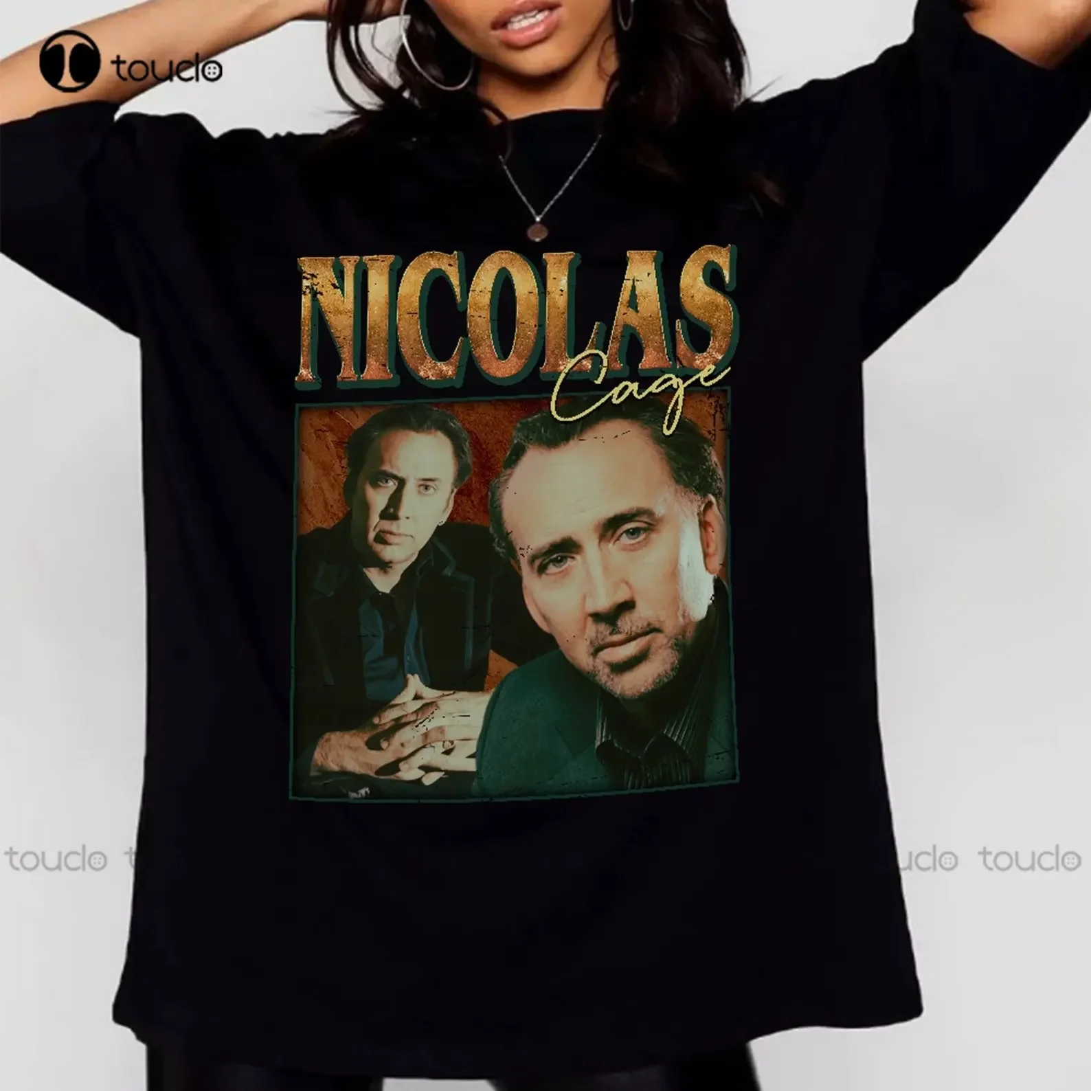 Nicoolas Cage Sweatshirt Vintage 90S Grapic Nicoolas Cage T-Shirt Mens Running Shirts Funny Art Streetwear Cartoon Tee Xs-5Xl