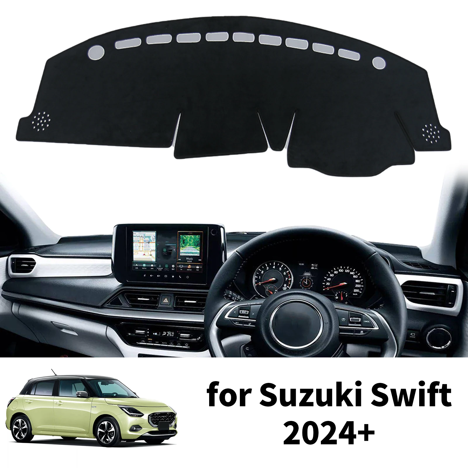 Tapis de tableau de bord de voiture adapté à Suzuki Swift 2024 2025 2026, accessoires de tableau de bord, tapis de protection pare-soleil