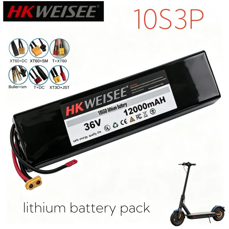 2026 New 36V 9000mAh 12000Ah 13S3P Lithium Ion Battery For CityCocoElectric ScooterElectric Motorcycle