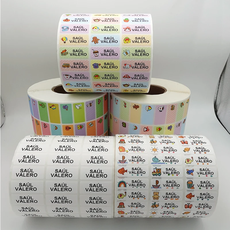 Naamplaatje Sticker Op Maat Gemaakte Waterdichte Kawaii Stickers Stickers Gepersonaliseerde Voornaam Label Voor Kinderen School Briefpapier Fles