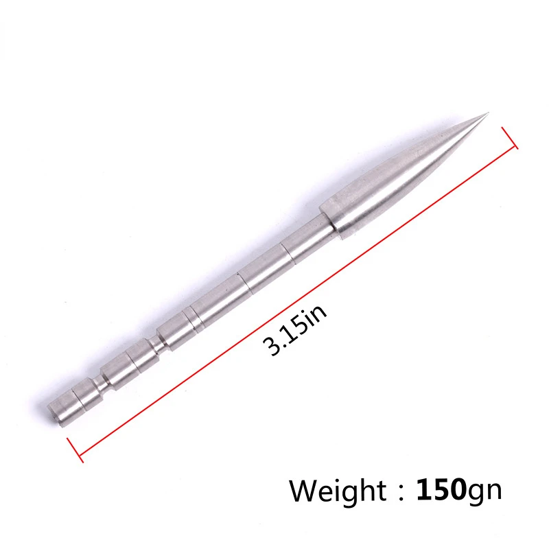 12pcs DIY 80 100 120 150 200 Grain Stainless Steel Bullet Point Tip For ID 4.2 mm Arrow Shaft Arrow Head Archery Accessory