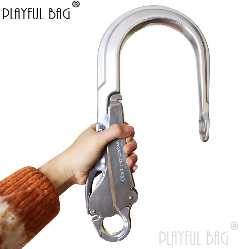 Playful bag Ultra Large Hook Opening 11cm Mountaineering big hook Aluminum alloy Outdoor safety protect accessories ZL173