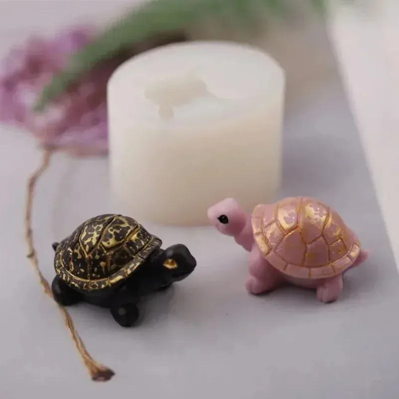 2026 new model advanced 1pcs 3d mini turtle silicone mold for scented candle plaster soap resin chocolate baking