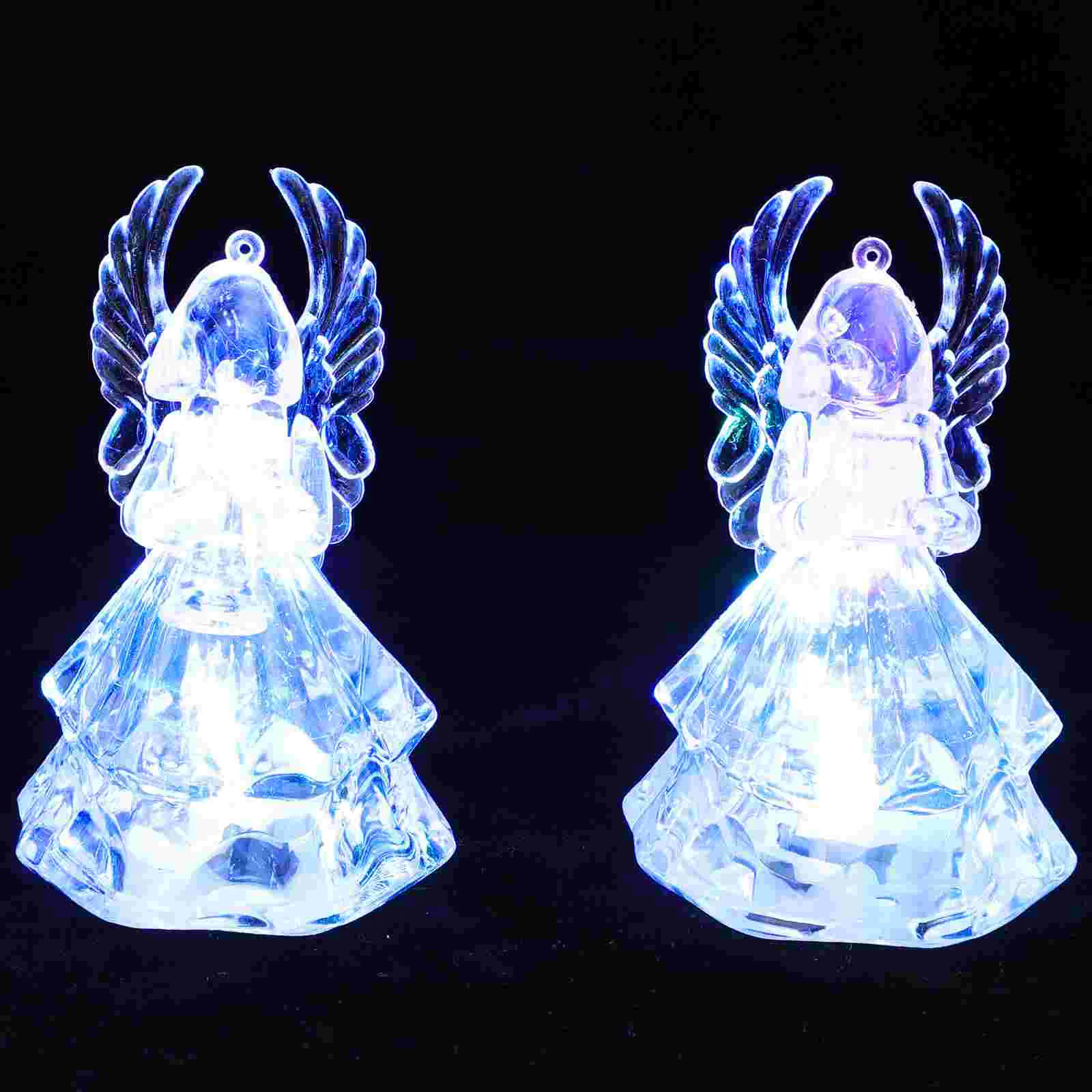 2 Pcs Night Light Adorable Lights Decorative LED Acrylic Beautiful Lamps Practical Lovely Bedside Ornaments for Kids