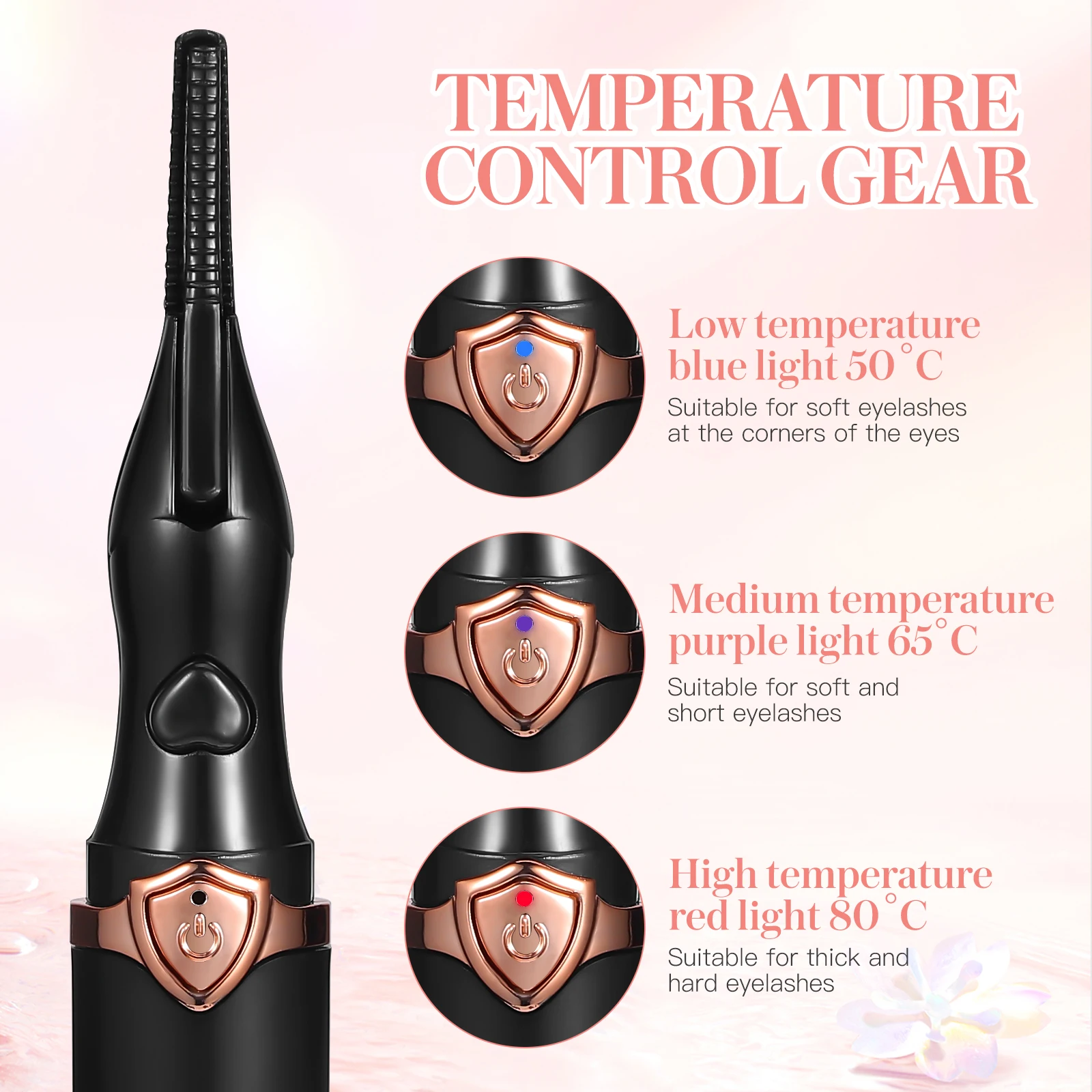 

1Set USB Electric Eyelash Curler Portable Electric Eyelash Tool Adjustable Temperature Eyelash Curling Device Makeup Tool