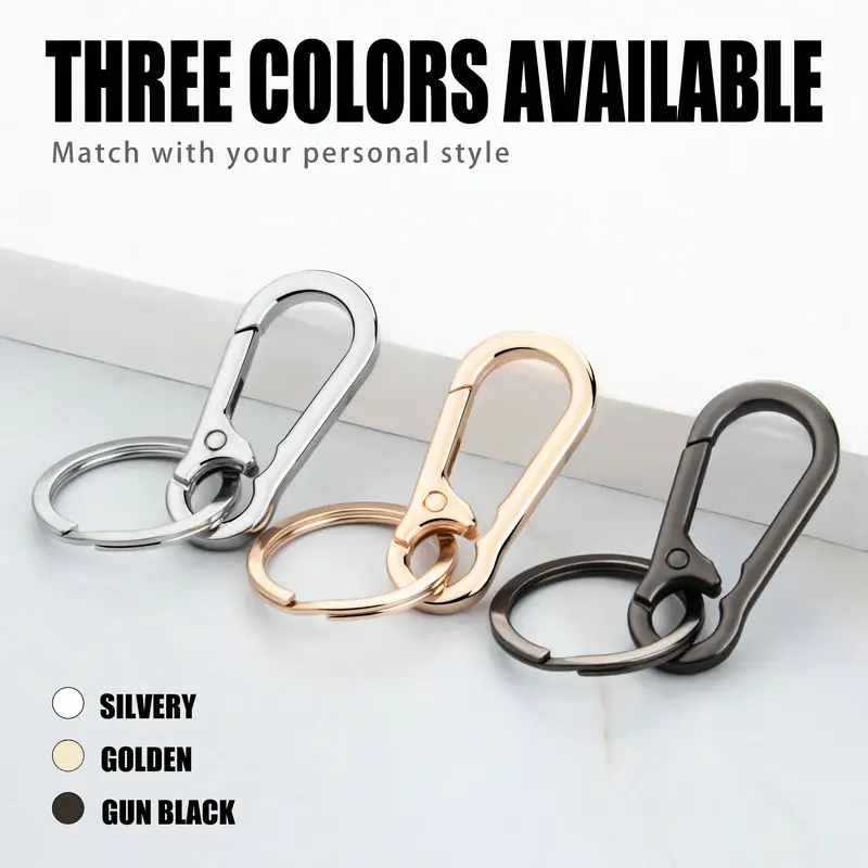 2-6PCS Carabiner Clip Keychain Metal Carabiner Shape Key Ring Keyring Key Holder Clips Hook Holder Organizer for Home Car Keys image 3