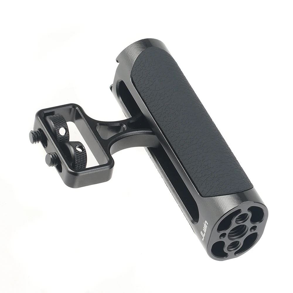 FOTGA Universal Side Handle Aluminum Side Handle Grip Built-in Wrench with Cold Shoe Mount For Camera Cage Fill Light Microphone
