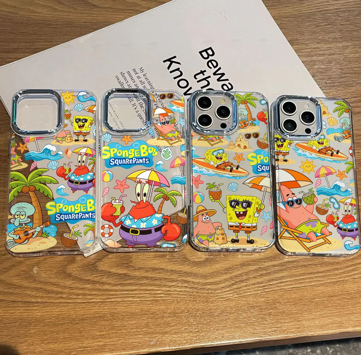 Nouvelle Coque de Téléphone Transparente Souple Adorable S-SpongeBobs pour iPhone 18 17e 17 16e 16 15 14 13 12 11 Pro Max X XR XSMAX Air Plus