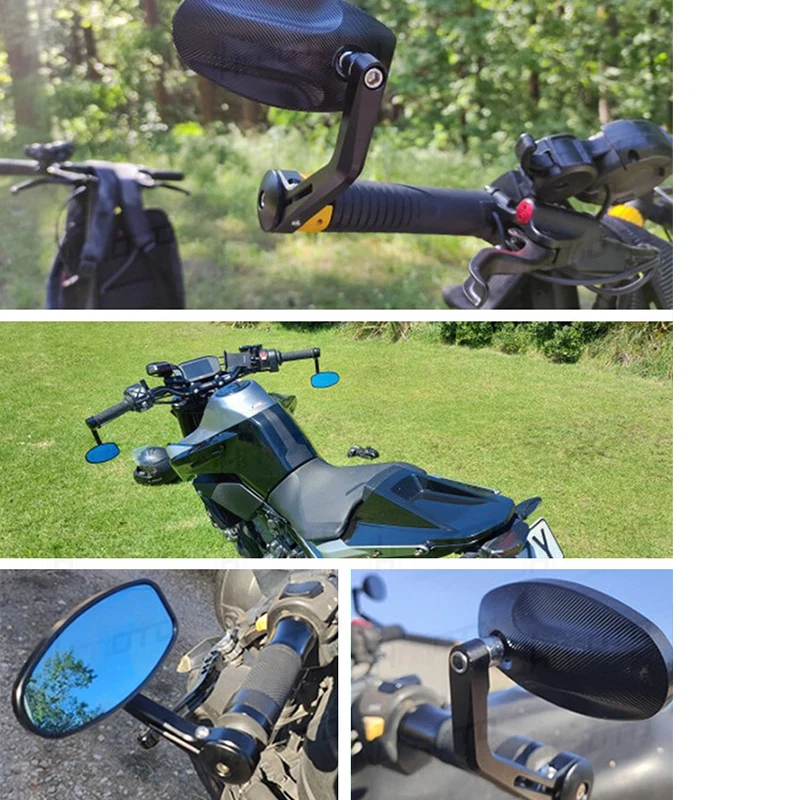 오토바이 핸들 바 엔드 미러, 알루미늄 합금 미러 범용, 베넬리 BJ250 TNT600 혼다 CB190R CM500 반란군, 7/8 인치, 22mm