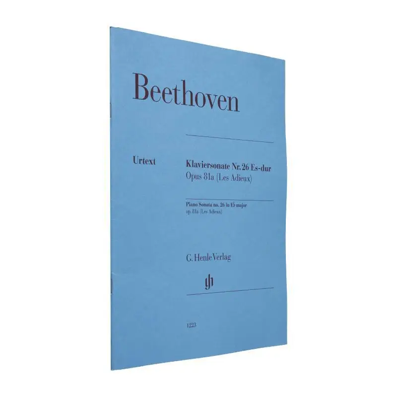 HN1223 بيتهوفن بيانو سوناتا رقم 26 E Flat Maj Op 81a PA Gertsch Norbert Perahia Murray G Henle Verlag 9790201812236 كتاب