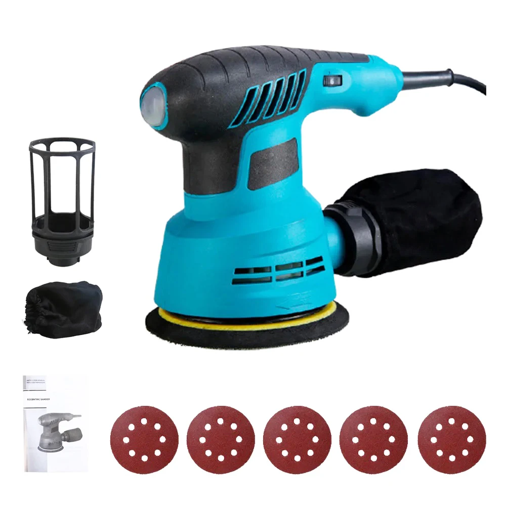 

300W Random Orbital Electric Sander 6 speed Adjustment with Dust Removal Function for Wood Furniture Metal