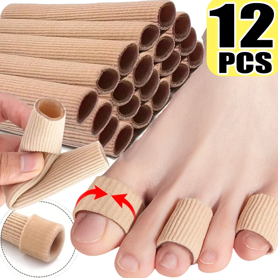 

1/12PCS Fabric Toe Separator Finger Protector Applicator Corn Callus Remover Bunion Corrector Pedicure Tools Tube Foot Care