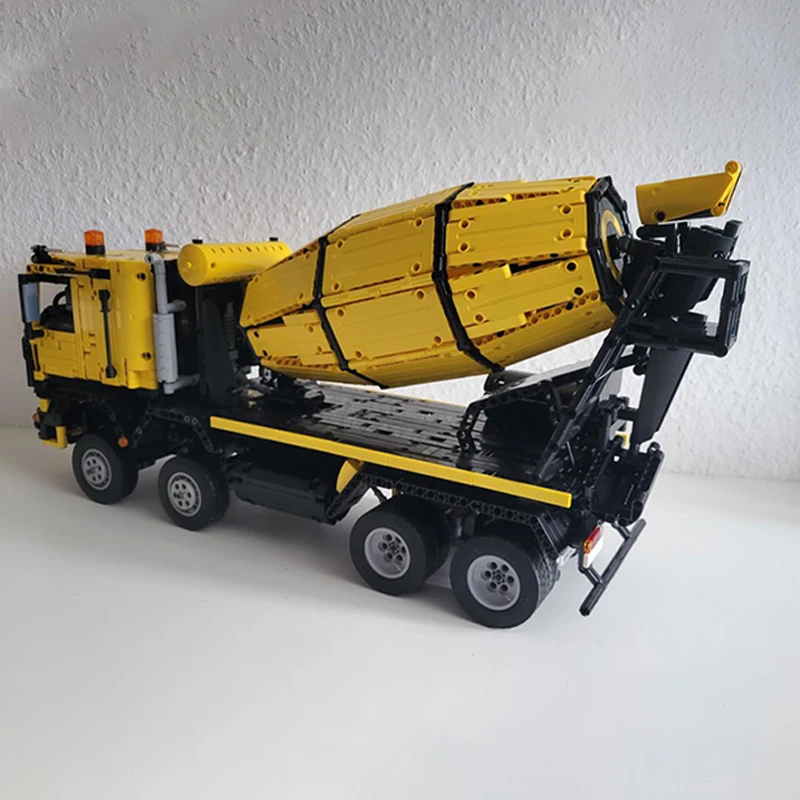 MOC-décennie s de construction de camion de centre commercial en béton pour enfants, modèle de voiture d'ingénierie, jouets de briques, cadeaux de collection, véhicules de ville et de route, technologie