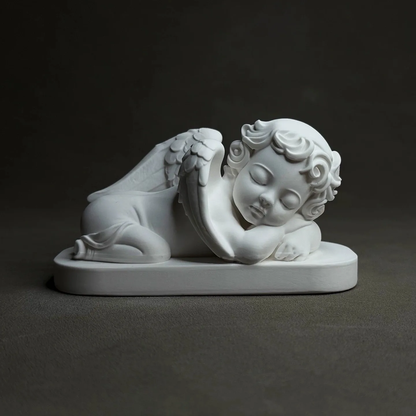 Sleeping Angel Gypsum Aroma Stone Figurine White Cherub Statue Desktop Decor Home Decoration Fragrance Diffuser Craft