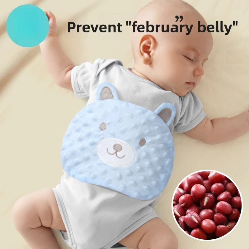 قطعة أثرية مضادة لانتفاخ البطن والمغص لتدفئة البطن، الطفل، حديث الولادة في فبراير، العادم، وسادة ضغط ساخنة للفاصوليا الحمراء
