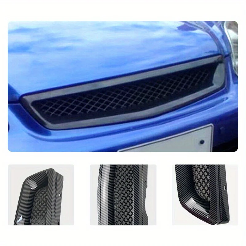 تعديل شبكة الشبكة الأمامية للسيارة مناسب لشواية مدخل السيارة من ألياف الكربون ABS Honda Civic 1996-98