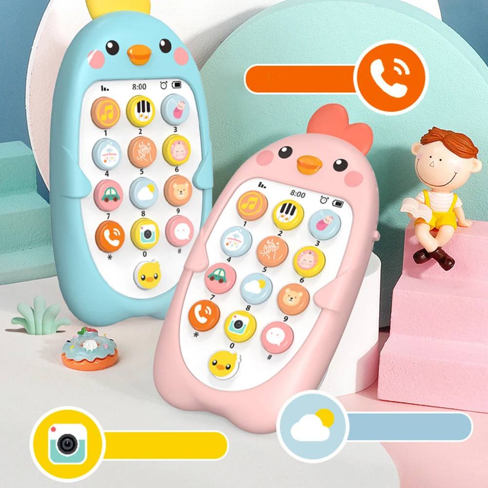 Uroczy muzyczny telefon edukacyjny dla dzieci: fascynująca, interaktywna zabawa edukacyjna, idealny prezent dla dzieci, imitacja telefonu.
