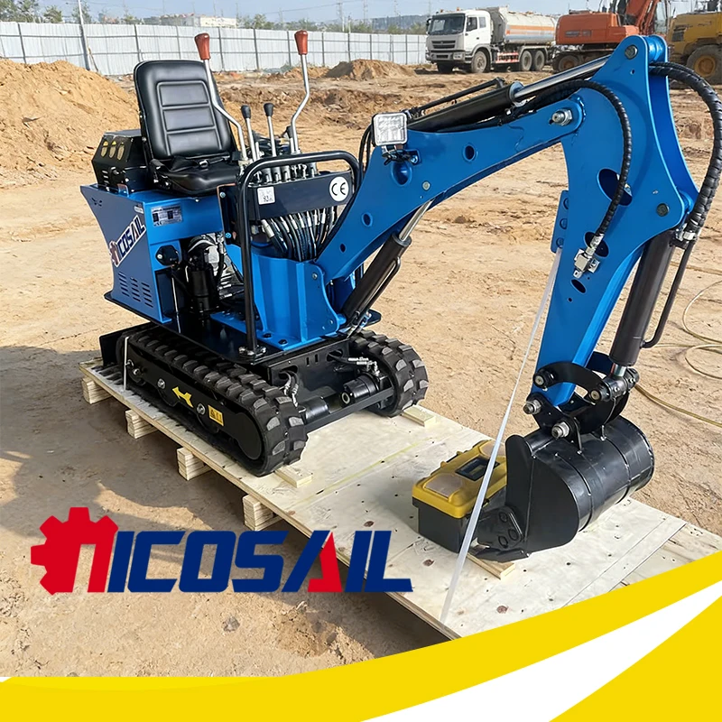 

1Ton Small Excavator For Backyard Digging Energy Saving Diesel Engine Digger CE Certified For EU Market