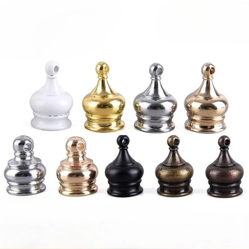 40PCS Pendant Lamp Glass Lampshade Hand Twisted Nut with Hole Hanging Crystal Bead Lamp Crown Shaped Perforated Nut