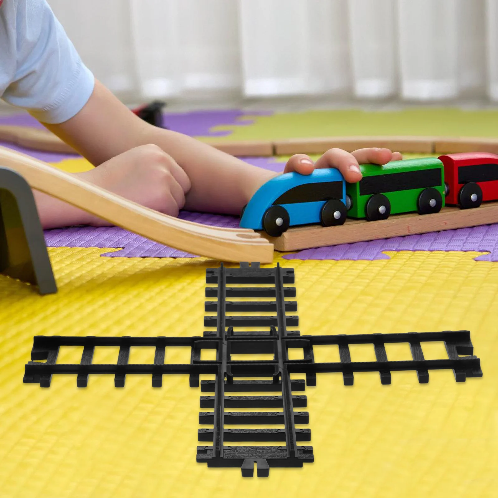 

Simulated High-speed Train Tracks Realistic Design Smooth Safe Edges Plastic Playthings Track Model Assembling Skills Child