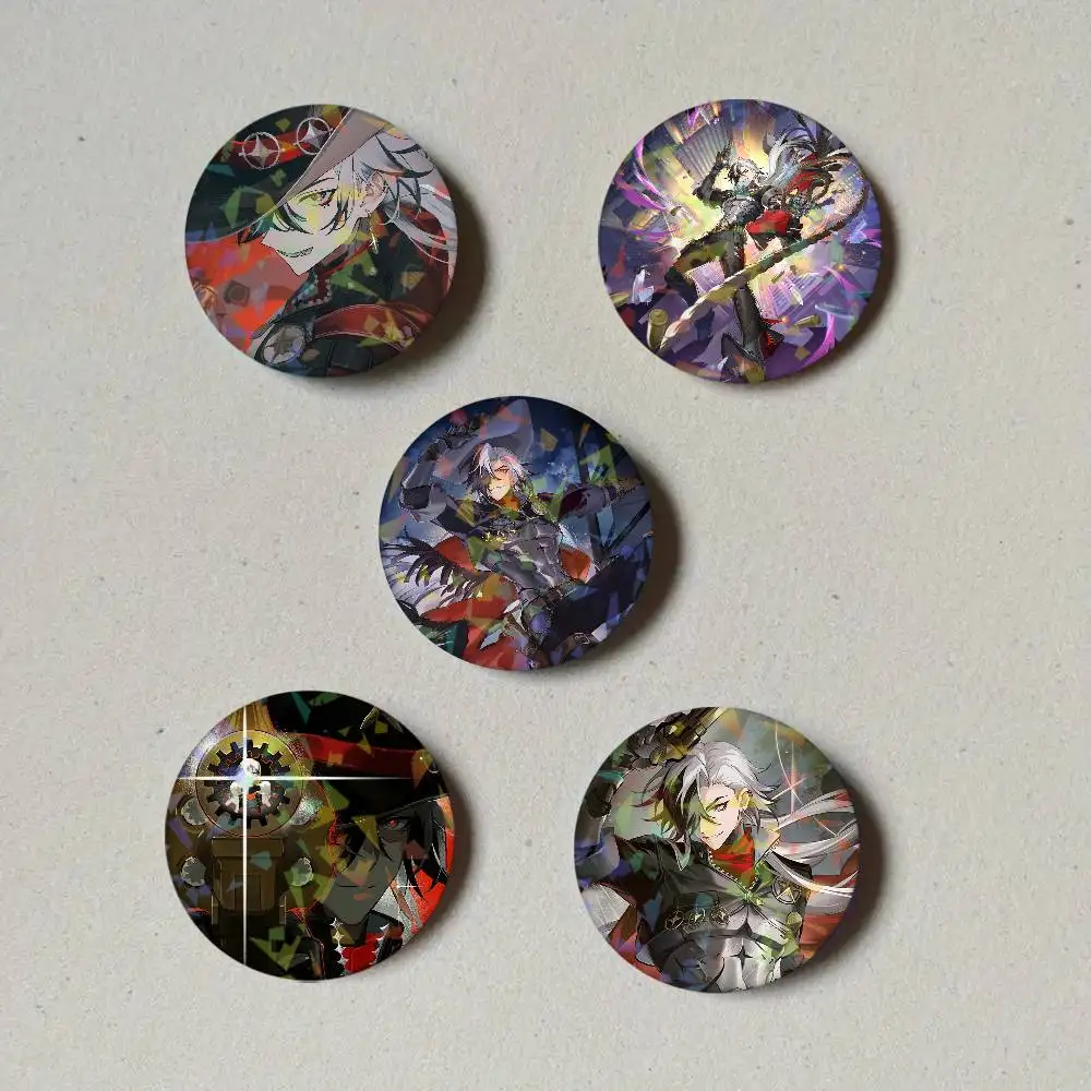 Honkai Star Rail Boothill Round Exquisite Laser Badge Brooches Creative Pins For Clothes Hat Backpack Gift Accessories