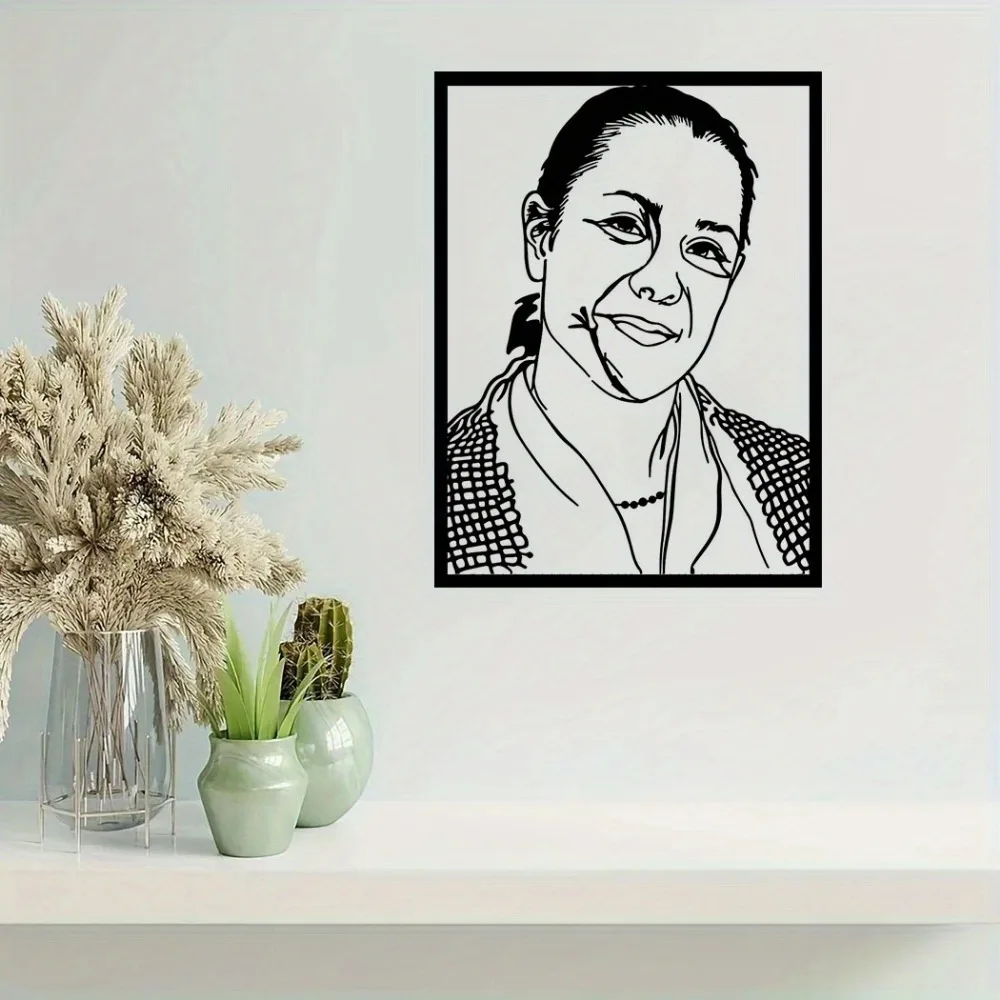 1pc Ultimate Customizable Framed Metal Portrait, Personalized Artwork, Unique Gift For Elegant Home Decor (Only For Decoration)