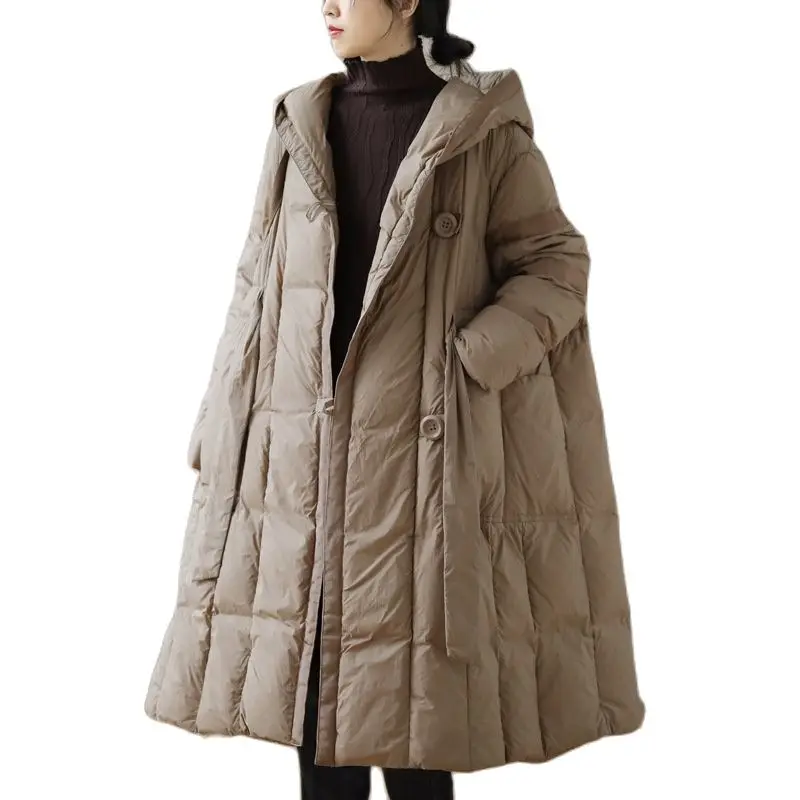 Good Quality Winter Maternity Down Coats Plus Size Pregnancy Winter X-Long Coat Thick Warm Loose Hooded Pregnant Woman Outerwear