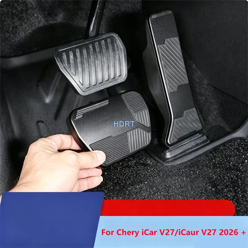 

Car Styling Gas Brake Pedal Accelerator Foot Rest Plate Clutch Dead Panel Cover Accessories For Chery iCar V27/iCaur V27 2026 +