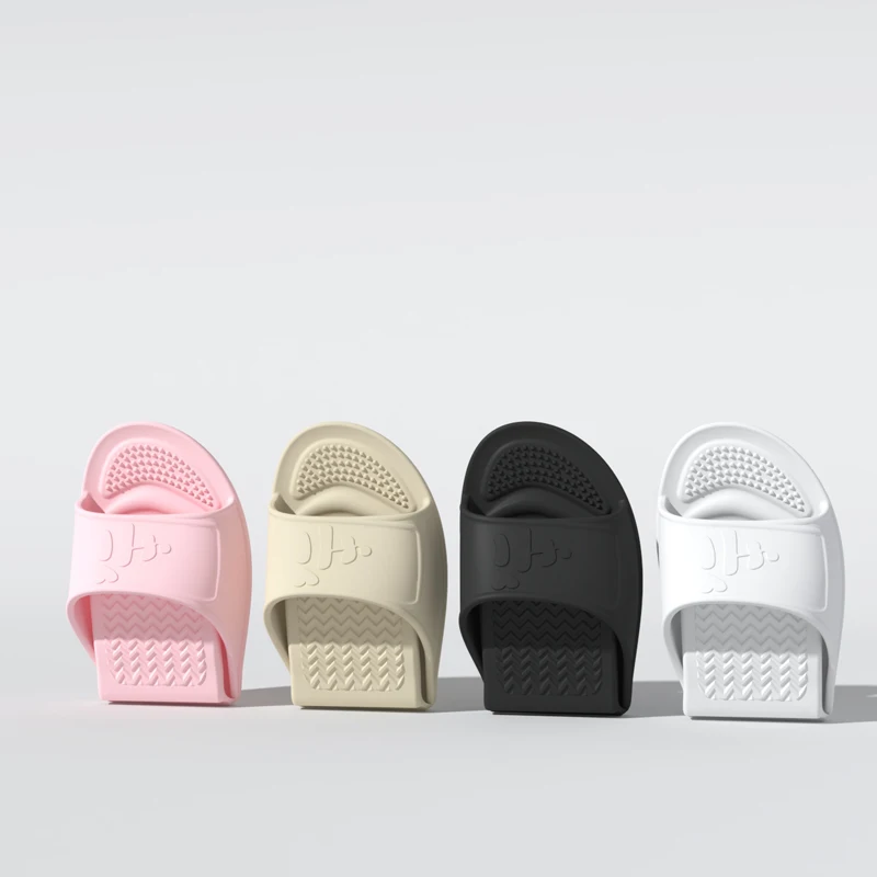 Foldable Slippers for Travel, Portable Non-Slip Soft Sole Bathroom Shower Sandals - Women's Lightweight Open-Toe Flip Flops