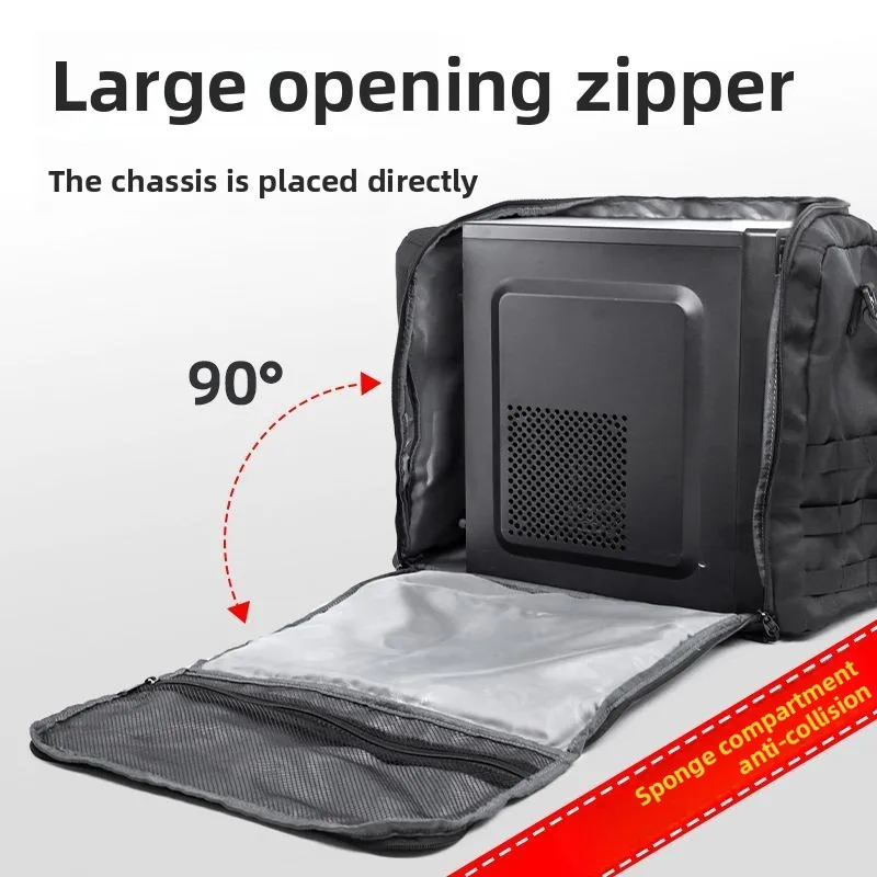 Chassis Bag, Large-capacity Storage Itx Luggage, Trolley Case Can Be Set, Desktop Computer 90-degree Laptop Bags